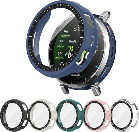 حافظة مكونة من 6 قطع متوافقة مع Amazfit Active Max مع واقي شاشة من الزجاج المقوى، غطاء واقٍ صلب مقاوم للصدمات من البولي كربونات متوافق مع Amazfit Active Max in Kuwait