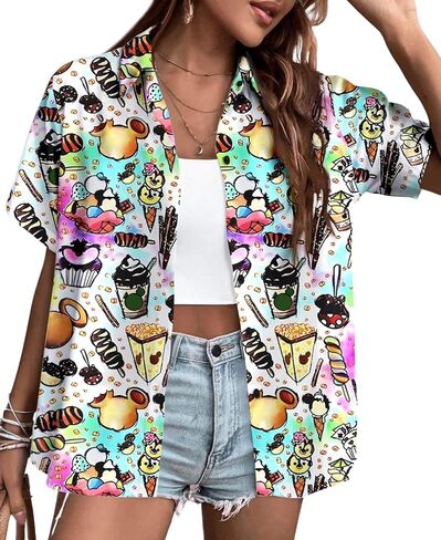 Magical Shirt for Women: Best Day Ever Shirts Funny Castles Graphic Tee Family Vacation Holiday Button Up Tops in Saudi Arabia