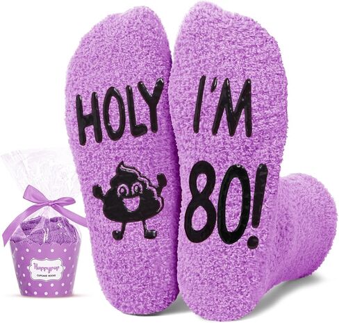 HAPPYPOP Birthday Gifts for Women - Novelty Socks for 60 70 80 Year Olds in Saudi Arabia