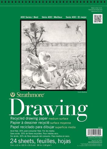لوحة رسم معاد تدويرها من سلسلة ستراثمور 400، سطح متوسط، سلك ربط 35.56 سم × 43.18 سم، 24 ورقة in Saudi Arabia