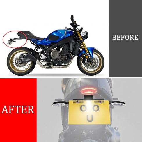 XSR900 Fender Eliminator Kit - Tail Tidy Compatible with 2022-2025 XSR 900 - License Plate Mount with Turn Signals and LED License Light (Smoke) in Saudi Arabia
