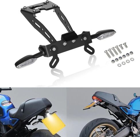 XSR900 Fender Eliminator Kit - Tail Tidy Compatible with 2022-2025 XSR 900 - License Plate Mount with Turn Signals and LED License Light (Smoke) in Saudi Arabia