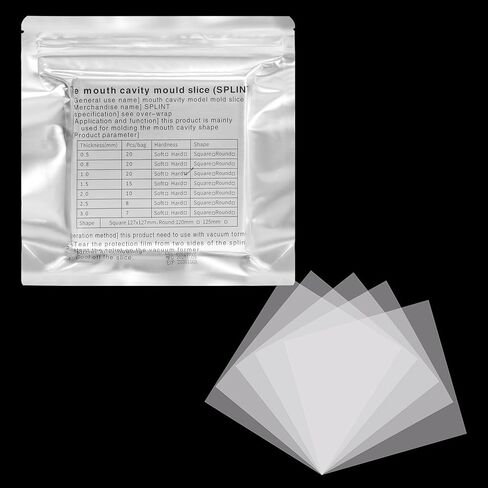 Vacuum Forming Plastic Sheets 10 Pieces, 2.0 MM Soft Bubble-Resistant Thermoforming Dental Sheet, Square Dental Splint Material for Vacuum Forming Machine 5 x 5 Inch in Saudi Arabia