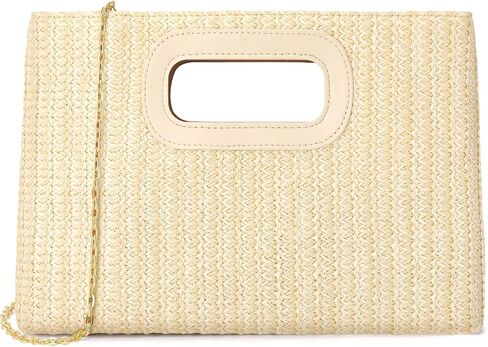 Clutch Purses for Women, Top Handle Straw Purse Handbags, Summer Shoulder Crossbody Bag, Woven Beach Bags Purses in Saudi Arabia