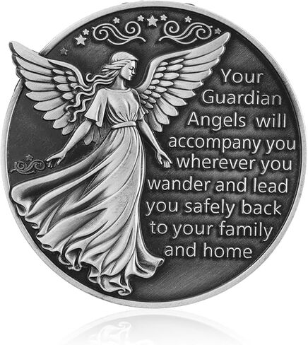 Guardian Angel Visor Clips for Cars with 3D Embossed Design,Guardian Angel for Car Visor Clip as New Driver Gifts,Never Drive Faster Than Your Guardians Angels Can Fly Visors Clip in Saudi Arabia