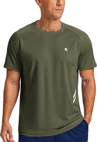 PINSPARK Men's Quick Dry Athletic Workout T-Shirts Moisture Wicking Cooling Running Shirts Short Sleeve Gym Tee in Saudi Arabia