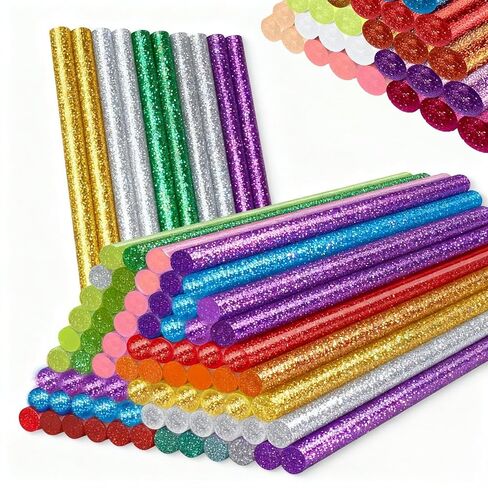 All Temperature Colorful Hot Melt Glue Sticks, 0.27×3.94 Inch 100-Count Clear Strong Bond for High & Low Temp Glue Guns, Crafts DIY, Wood, Fabric, Metal, Plastic, Ceramics in Saudi Arabia