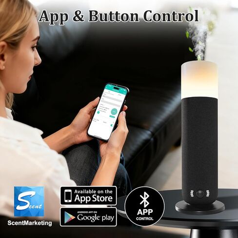 Smart Waterless Essential Oil Diffuser,Scent Diffuser for Home,Hotel Collection Diffuser APP Control,Ambient Lighting,Covers Up to 2000 Sq.Ft Aromatherapy Diffuser for Bedroom Spa Yoga Office Beige in Saudi Arabia