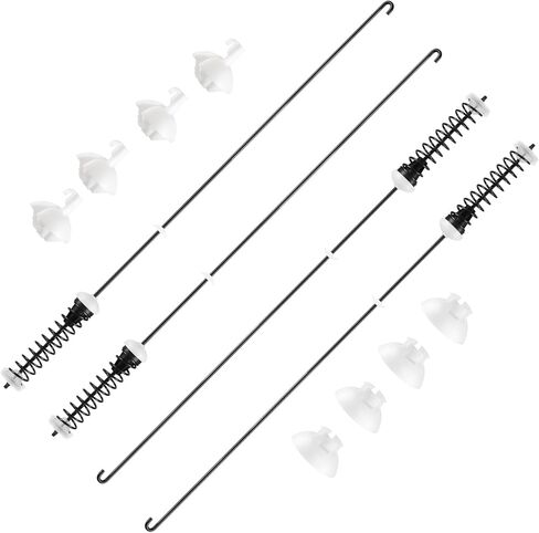 طقم قضيب تعليق الغسالة W11217817 4 قطع متوافق مع غسالة ويرلبول كينمور مايتاج أمانا كروسلي أدميرال، جزء بديل W11159470 W11226768 4844566 AP6329793 PS12349409 EAP12349409 PD00056457 in Kuwait