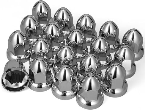 40 Pack Lug Nut Covers for Semi Truck, 33 mm by 2-1/2" Push-on ABS Plastic Covers, Nut Protector for Trailers, Easy Install No Tool Needed in Saudi Arabia