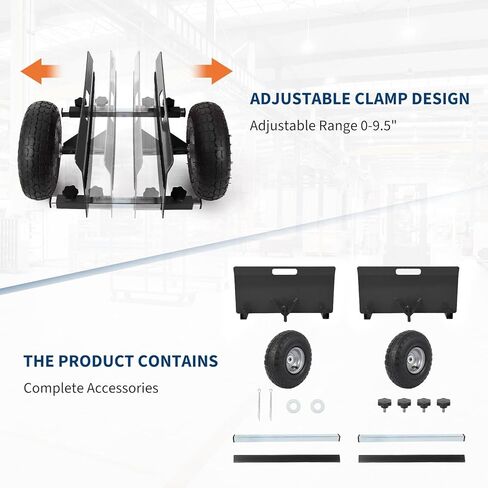 Panel Dolly 600 LBS Capacity with Adjustable Clamp, 10 Inch Rubber Inflatable Tires,All Terrain Drywall Mover for Sheets and Door Transport in Saudi Arabia