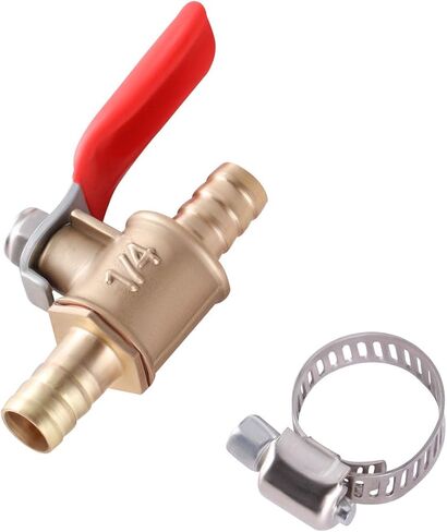 4 Pcs Mini Brass Ball Valve,3/8" Hose Barb X 3/8" Hose Barb,fuel Shut off Valve for Water Air Fuel Line Oil in Saudi Arabia