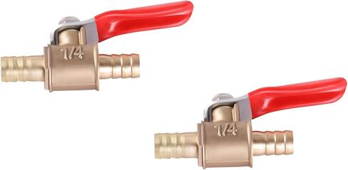 4 Pcs Mini Brass Ball Valve,3/8" Hose Barb X 3/8" Hose Barb,fuel Shut off Valve for Water Air Fuel Line Oil in Saudi Arabia