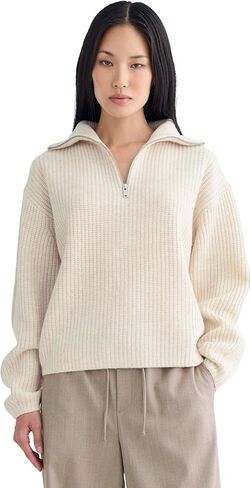 Everlane Women's Everlane The Half-Zip Sweater in Luxe Merino in Kuwait