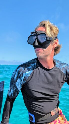 Tidal APEX Freedive Mask with Action Camera Mount- Low Volume Designed for Freediving, Spearfishing, Scuba Diving, and Snorkeling. Advanved Anti-Fog Freediving mask. in Saudi Arabia