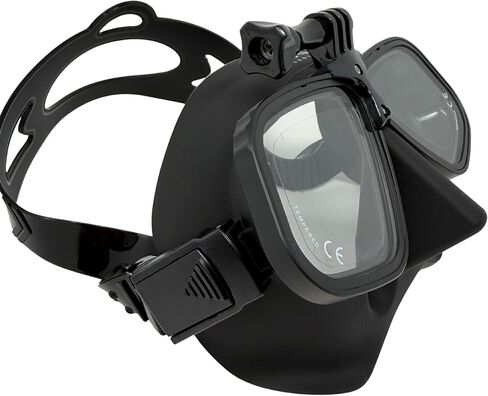 Tidal APEX Freedive Mask with Action Camera Mount- Low Volume Designed for Freediving, Spearfishing, Scuba Diving, and Snorkeling. Advanved Anti-Fog Freediving mask. in Saudi Arabia