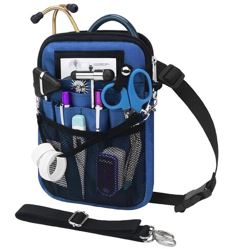 Yodilala Nurse Fanny Pack,Nurse Essentials,Clinical Nursing Bag, Utility Belt Bag for Stethoscopes Holder,Bandage Scissors and Other Medical Supplies（Blue） in Saudi Arabia