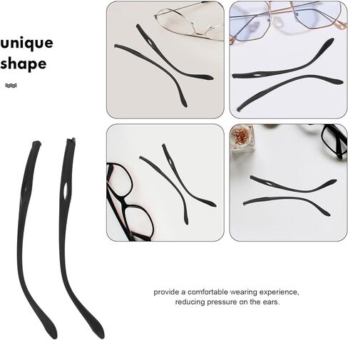 BESPORTBLE 1 Pair Tr90 Eyewear Temple Replacement Arms Universal Fit for External Teeth Eyeglass Frames Lightweight Comfortable Glasses Repair Parts for Home Use in Saudi Arabia