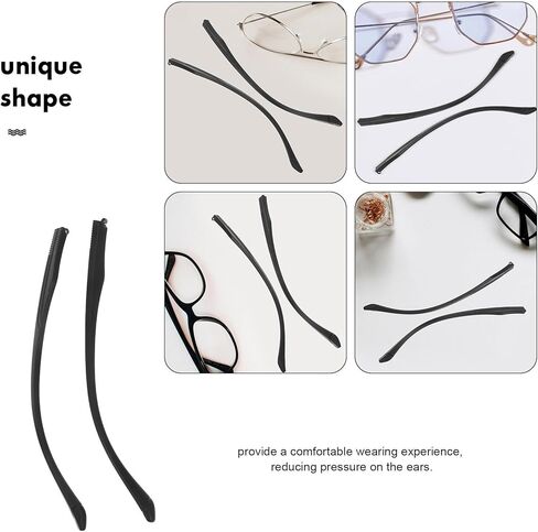 BESPORTBLE 1 Pair Tr90 Eyewear Temple Replacement Arms Universal Fit for External Teeth Eyeglass Frames Lightweight Comfortable Glasses Repair Parts for Home Use in Saudi Arabia