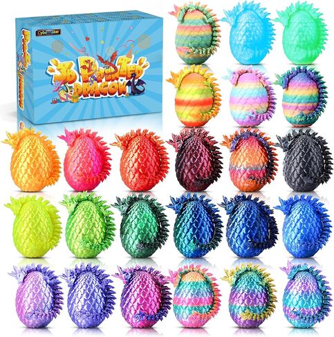 12PCS Black 3D Printed Dragon Toys Eggs with Dragon Inside, Dark Fantasy Collectible Toys, Cool Stuff Fun Gifts, Fidget Toy for Kids Adults Teens Boy Gifts Christmas Stocking Stuffers in Saudi Arabia