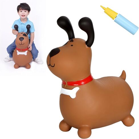 INPANY Bouncy Horse, Bunny Rabbit Hopper Toys, Toddler Plush Bouncing Animal, Kids Inflatable Ride on Rubber Bouncer, Outdoor Birthday Gift for 2 3 4 Yr Boy Girl in Saudi Arabia