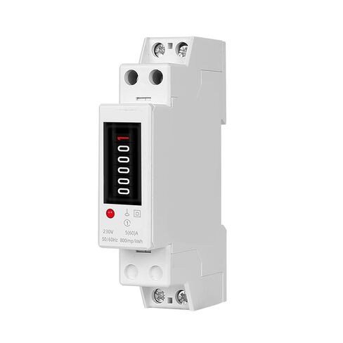 18 مللي متر مرحلة واحدة 1P 2 سلك الرقمية Wattmeter استهلاك الطاقة التناظرية مقياس الطاقة كيلوواط ساعة التيار المتناوب 230 فولت 50 هرتز LCD الكهربائية Din السكك الحديدية جبل in Kuwait