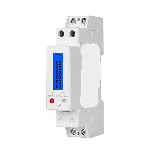 18mm Single Phase 1P 2 Wire Digital Wattmeter Power Consumption Analog Energy Meter KWh AC 230V 50Hz LCD Electric Din Rail Mount in Saudi Arabia