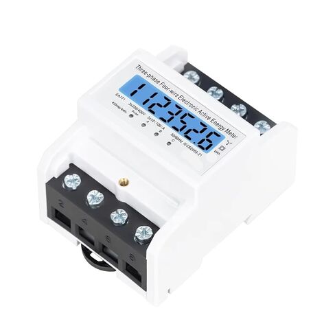 Din Rail 380V 3 Phase 4 Wire Energy Meter Power Consumption Monitor KWh Meter Wattmeter Bivolt 100A AC 50Hz 60Hz LCD Backlight in Saudi Arabia