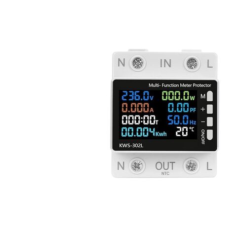 Smart Power Meter Over Under Voltage Protection Relay Switch Circuit Breaker Energy KWh Temperature Meter Smart Life in Saudi Arabia