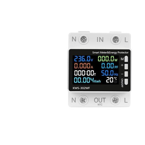 Smart Power Meter Over Under Voltage Protection Relay Switch Circuit Breaker Energy KWh Temperature Meter Smart Life in Saudi Arabia