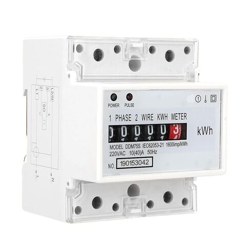DDM75S 10-40A مرحلة واحدة 4P LED Din السكك الحديدية استهلاك الطاقة الكهربائية Wattmeter مقياس الطاقة in Kuwait
