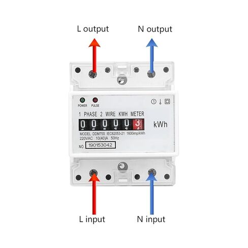 DDM75S 10-40A مرحلة واحدة 4P LED Din السكك الحديدية استهلاك الطاقة الكهربائية Wattmeter مقياس الطاقة in Kuwait