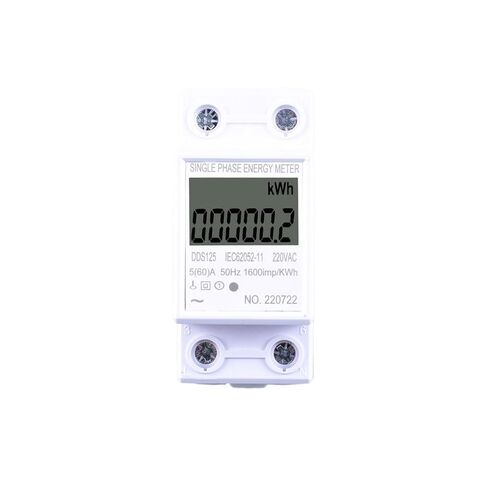 الصفحة الرئيسية LCD شاشة ديجيتال استهلاك الطاقة متر مرحلة واحدة مقياس الطاقة واط Wattmeter كيلووات ساعة 230 فولت التيار المتناوب 50 هرتز 60A الكهربائية الدين السكك الحديدية in Kuwait