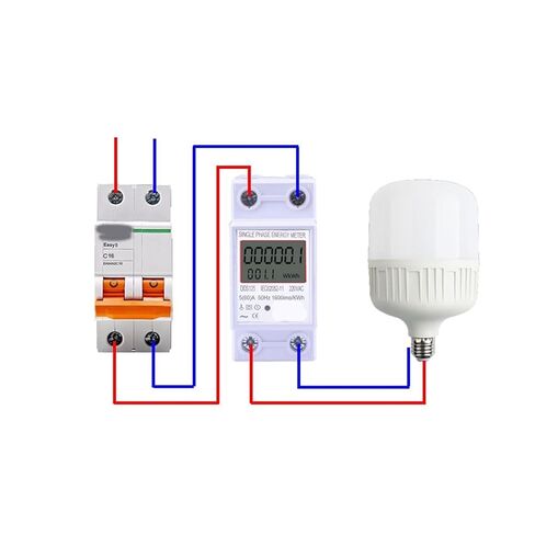 الصفحة الرئيسية LCD شاشة ديجيتال استهلاك الطاقة متر مرحلة واحدة مقياس الطاقة واط Wattmeter كيلووات ساعة 230 فولت التيار المتناوب 50 هرتز 60A الكهربائية الدين السكك الحديدية in Kuwait