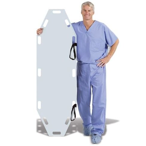 Patient Transfer Board Lifting Straps (Pair) - 41" x 1", Compacting to 20" x 1" When in Use, Black Vinyl, MRI Safe in Saudi Arabia