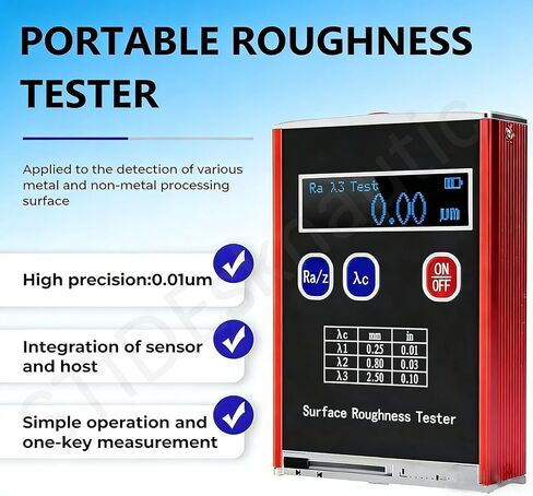 Professional Sur-face Roughness Tester,0.01μm High-Precision Digital Profilometer,Accurate Ra/Rq/Rz/Rt Reading,Data Storage and Output,with Storage Box,for Precision Components in Saudi Arabia