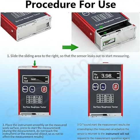 Professional Sur-face Roughness Tester,0.01μm High-Precision Digital Profilometer,Accurate Ra/Rq/Rz/Rt Reading,Data Storage and Output,with Storage Box,for Precision Components in Saudi Arabia