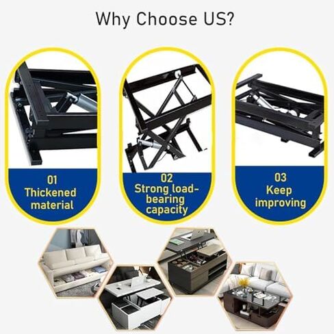 Electric Coffee Table Lift, Multifunctional Scissor Lift Bracket for Dining Table, Adjustable Lifting Platform for Family Use in Saudi Arabia