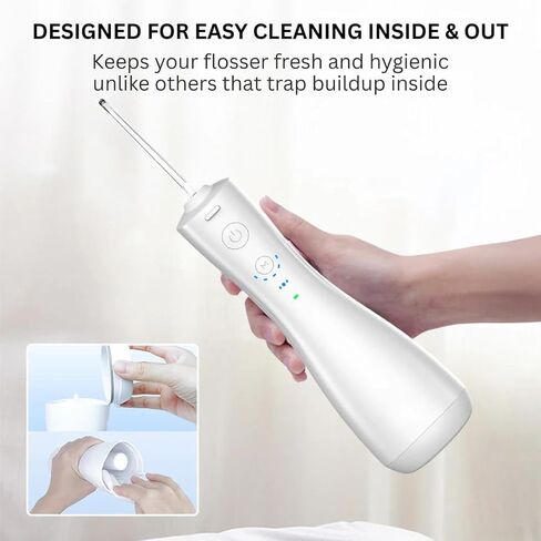 جهاز تنظيف الأسنان بالماء المحمول - 3D Pro Advanced (أبيض) in Kuwait