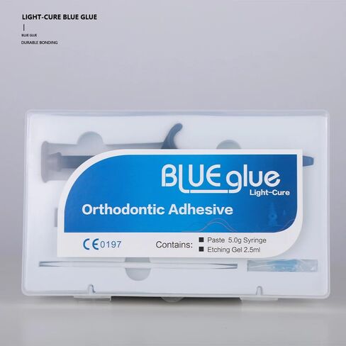 1Set Braces Adhesivos Light Cure Blue Glue Kit,Light Cure Dental Bonding Kit with Etching Gel for Braces Brackets in Saudi Arabia