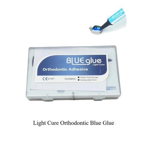 1Set Braces Adhesivos Light Cure Blue Glue Kit,Light Cure Dental Bonding Kit with Etching Gel for Braces Brackets in Saudi Arabia