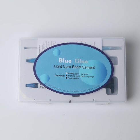 1Set Braces Adhesivos Light Cure Blue Glue Kit,Light Cure Dental Bonding Kit with Etching Gel for Braces Brackets in Saudi Arabia