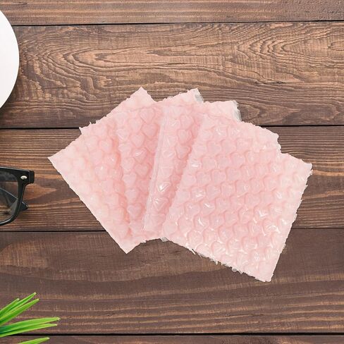 60 قطعة من أكياس بطانة الفقاعات الوردية على شكل قلب من ERINGOGO، أكياس تغليف سميكة مقاومة للصدمات للشحن، أكياس الفقاعات الواقية للبريد المتحرك in Saudi Arabia