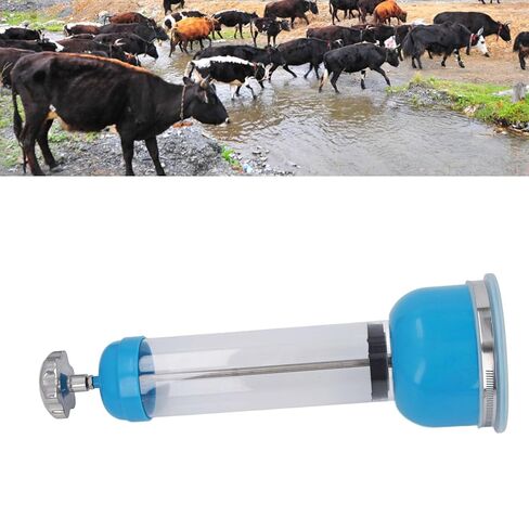 Calf Resuscitator Calf Breathing Pump Stainless Steel Adjustable Suction Portable Newborn Calf Respirator for Livestock (Blue) in Saudi Arabia