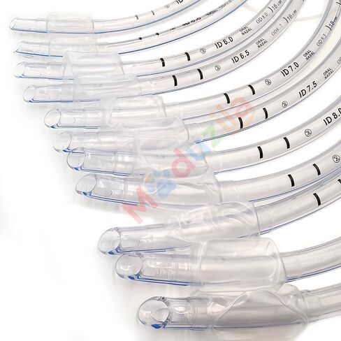 أنابيب القصبة الهوائية البيطرية القابل للتصرف مع الكفة، قسطرة الأكسجين التنبيب PVC للحيوانات الأليفة والكلاب والقطط، 17 قطعة معرف. 2.0-10.0 ملم in Saudi Arabia