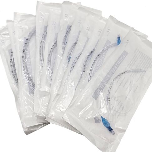 أنابيب القصبة الهوائية البيطرية القابل للتصرف مع الكفة، قسطرة الأكسجين التنبيب PVC للحيوانات الأليفة والكلاب والقطط، 17 قطعة معرف. 2.0-10.0 ملم in Saudi Arabia