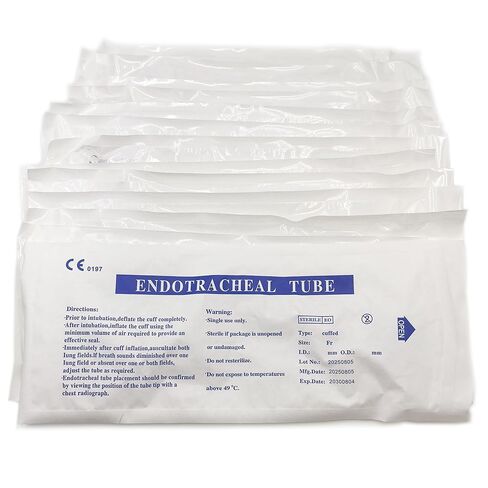 أنابيب القصبة الهوائية البيطرية القابل للتصرف مع الكفة، قسطرة الأكسجين التنبيب PVC للحيوانات الأليفة والكلاب والقطط، 17 قطعة معرف. 2.0-10.0 ملم in Saudi Arabia