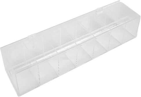Sticker Dispenser, Transparent Acrylic 7 Slot Label Roll Holder, Sticker Roll Dispenser with Dust Sealed Design and Wall Mount for Office Home Desktop Organization in Saudi Arabia