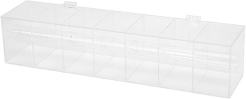 Sticker Dispenser, Transparent Acrylic 7 Slot Label Roll Holder, Sticker Roll Dispenser with Dust Sealed Design and Wall Mount for Office Home Desktop Organization in Saudi Arabia