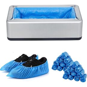 Shoe Covers Dispenser with 200 Disposable Non-Slip Covers, Automatic Shoe Cover Machine for House, Hands-Free Design, Fits Most Sizes, Ideal for Home, Office, and Floor Protection in Kuwait